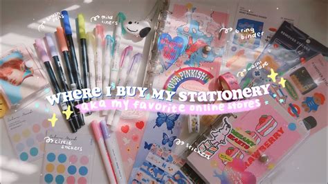 My Favorite Online Stationery Stores 💙where I Buy My Stationery Youtube