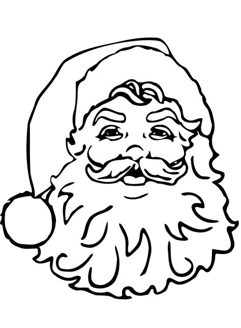 Classic Santa Black White Line Art Christmas Xmas Coloring Book