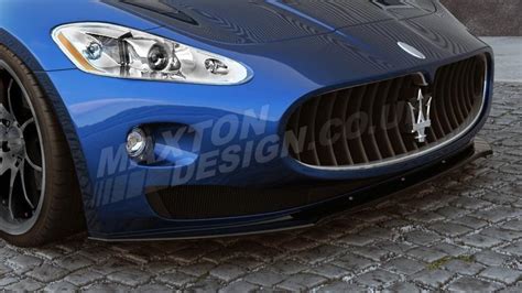 Front Diffuser Splitter Maxton Design Gloss Black Abs For Maserati Granturismo Ebay