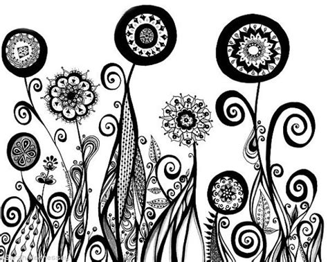 Flowers Line Drawing