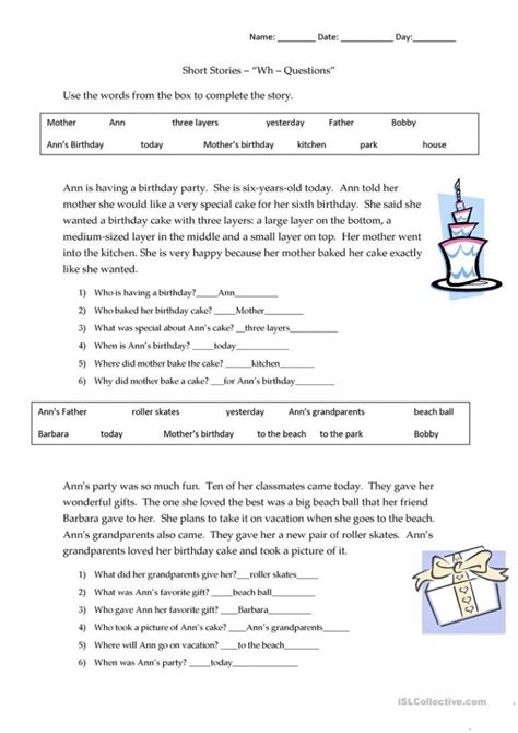 Worksheet Free Printable Short Stories With Comprehension Free