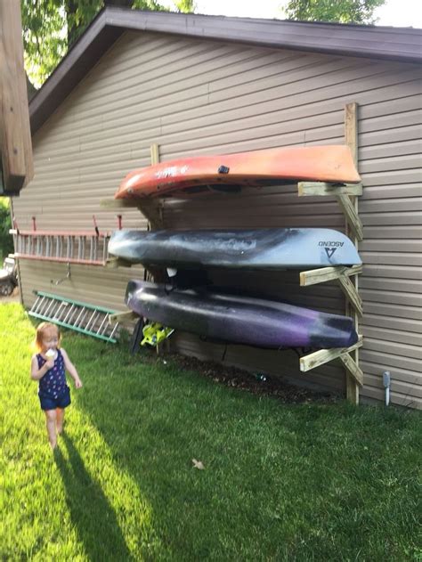 Pin By Kellie Beverlin On Yard Idea S With Images Kayak Storage