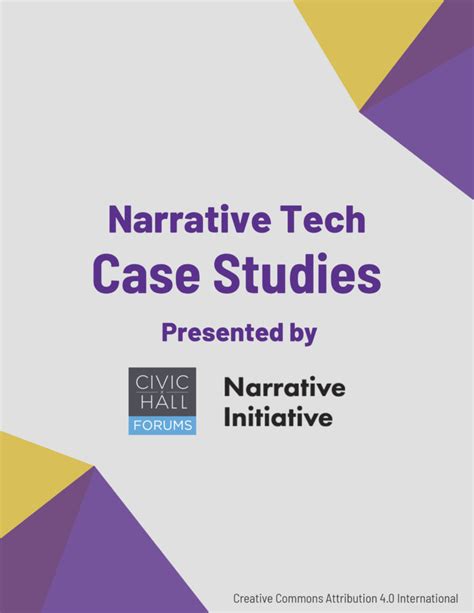 Narrative Technology Case Studies Narrative Initiative