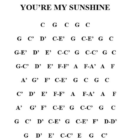 You Are My Sunshine C M M Kalimba