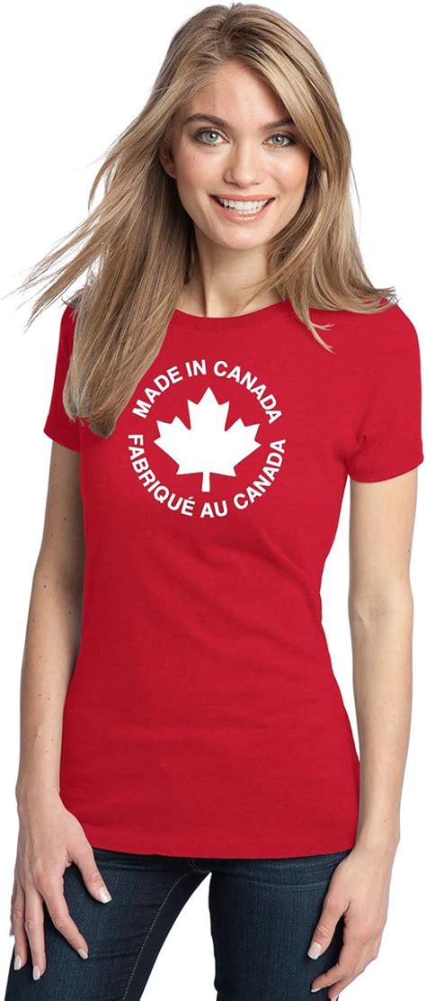 Made In Canada Fabrique Au Canada Ladies T Shirt Canadian Pride Perfect For