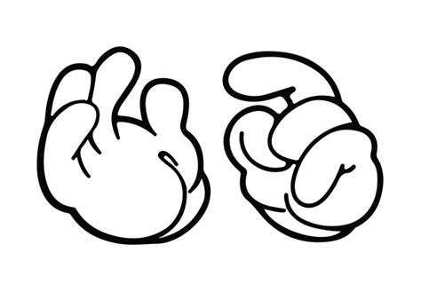 Mickey Mouse Pointing Finger Clip Art