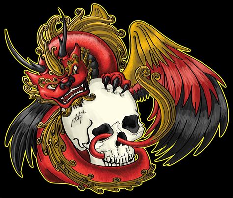 Ashs Process Blog Dragon And Skull