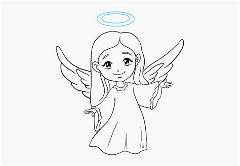 Angel Outline Drawing Simple Easy Angel Drawing Hd Png Download