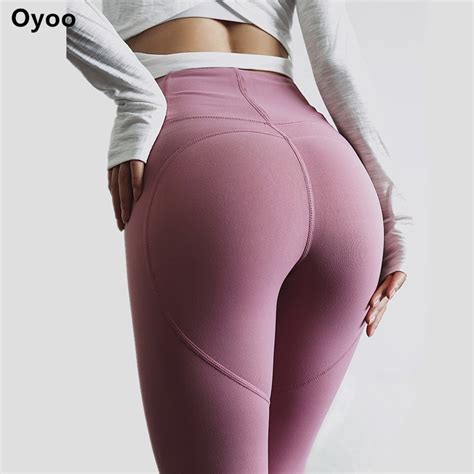 Oyo Heart Shape Booties High Waist Gym Leggings Pink Yoga Pants Sexy Push Up Leggins Sport Women