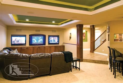 Maybe you would like to learn more about one of these? Basement TV Wall & Stairs - Traditional - Basement ...