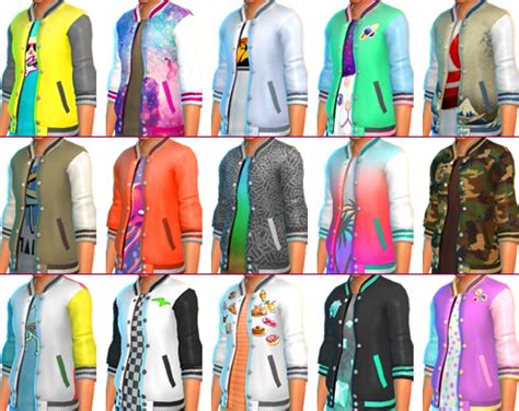 Sims 4 Cc Mm — Hypergnomesimblr Glitch Varsity Jacket The