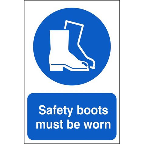 Safety Boots Must Be Worn Signs Mandatory Construction Safety Signs