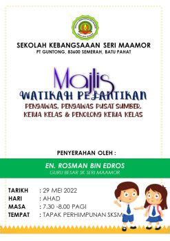 Majlis Watikah Pelantikan SK Seri Maamor Muz Muza Flip PDF AnyFlip