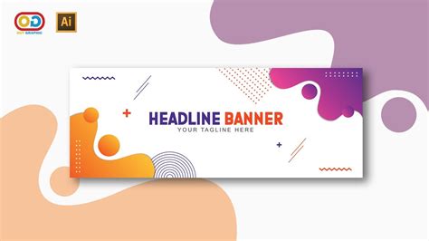 Simple Banner Design Adobe Illustrator Tutorials Youtube