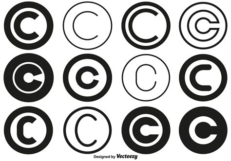 Vector Copyright Symbol Collection 147157 Download Free