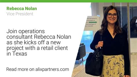 A Week In The Life Of Rebecca Nolan Alixpartners