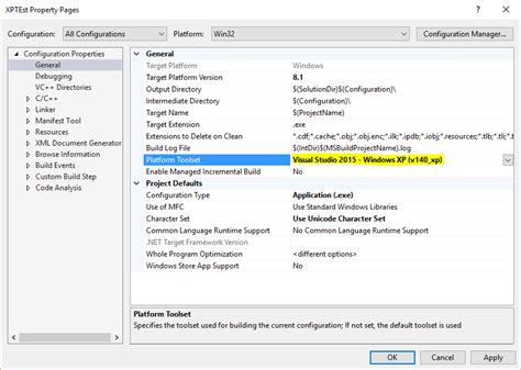How To Target Windows Xp In Microsoft Visual Studio C Duplicate