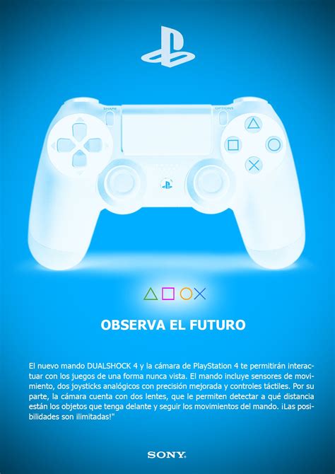Playstation 4 Cartel Publicitario Sobre El Dualshock 4