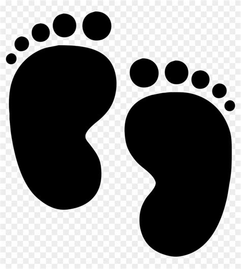 Png File Svg Baby Feet Clipart Black White Transparent Png 916x980