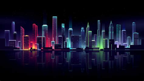 Neon Cityscape Wallpapers Hd Wallpapers