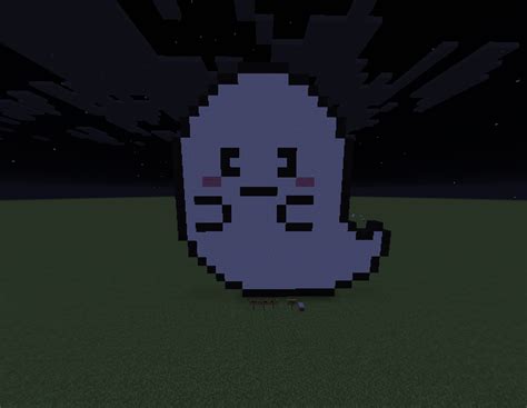 Cute Ghost Pixel Art ♥ Minecraft Project