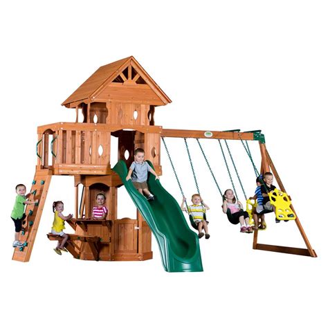 Buy backyard discovery woodland all cedar swingset at walmart.com Backyard Discovery Woodland All Cedar Playset-6014com ...