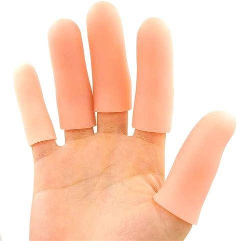 Jkcare Large Finger Cots 10 Pack Silicone Finger Sleeves