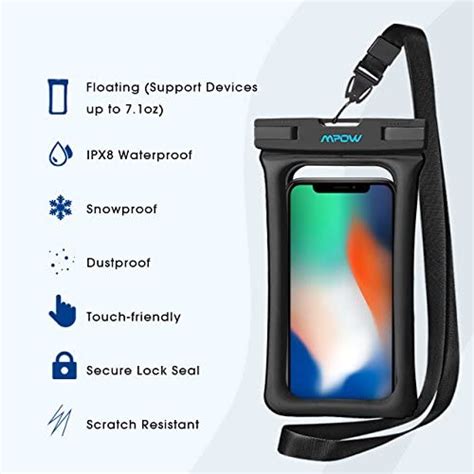 Mpow Waterproof Phone Pouch Floating Ipx8 Universal Waterproof Case