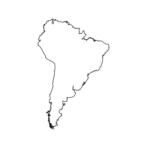 South America Outline Vector Art Icons And Graphics For Free Download