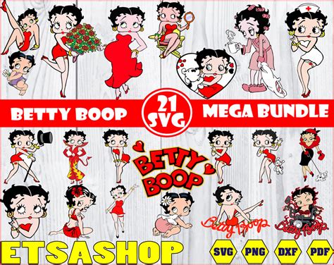 Betty Boop Svg Bundle Cut Files Betty Boop Logo Svg Betty Boop