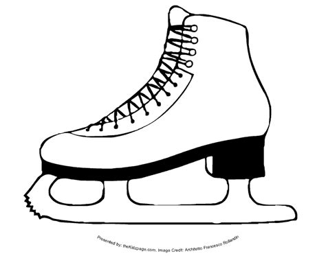 Ice Skate Coloring Page Free Printable