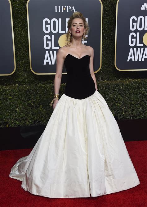 Amber Heard At The Golden Globes 2019 Red Carpet Photos At Movienco