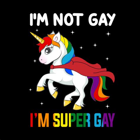 unicorn i m not gay i m super gay lgbt t shirt unicorn lgbt tapestry teepublic