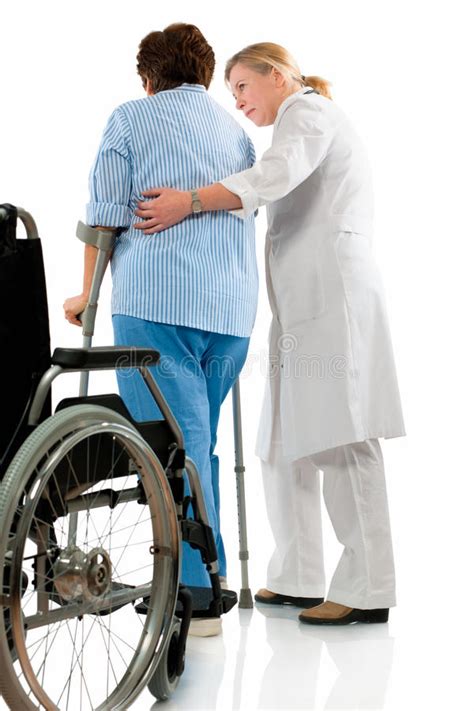 Senior Man On Crutches Stock Photo Image Of Help Older 18206334