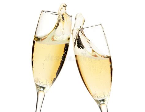 Cheers Two Champagne Glasses Stock Image Image Of Celebrate Crystal