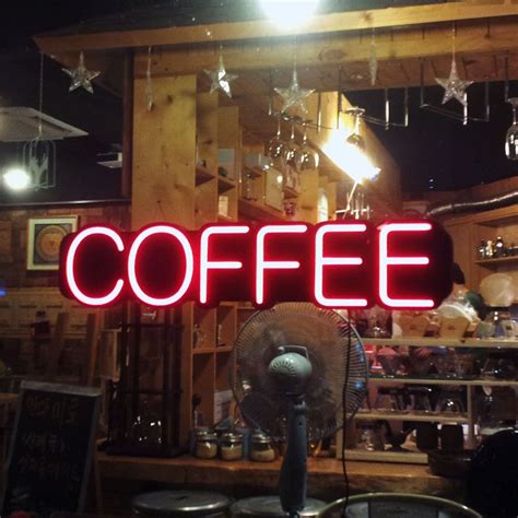 Led Neon Art Light Coffee Cafe Sign Shop Display Window T Interior