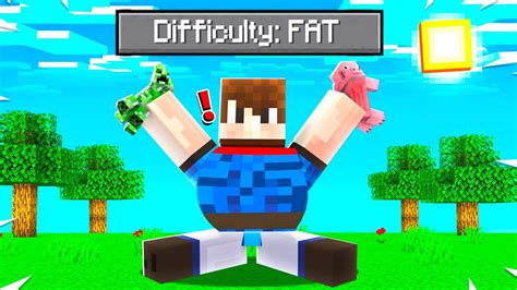 Minecraft But Eating Mobs Get Fat Gaining Weight In Minecraft