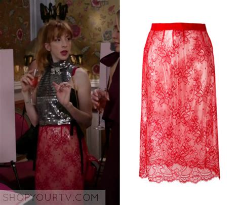 Younger Season 4 Episode 10 Laurens Red Lace Skirt Fashion Clothes