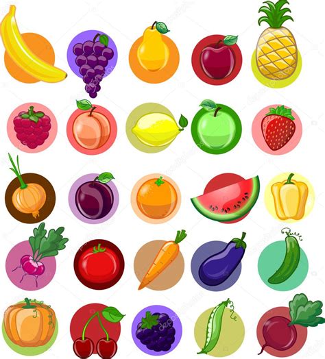 Cartoon Vegetables And Fruits — Stock Vector © Virinaflora