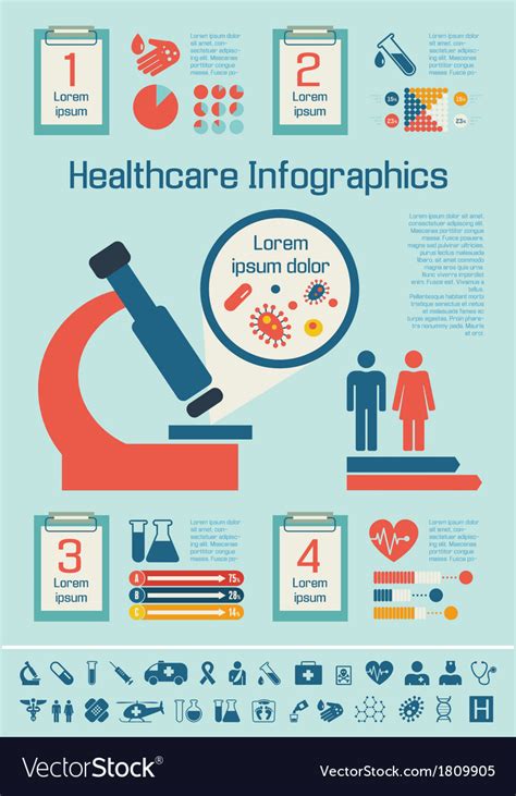 Medical Infographic Template Royalty Free Vector Image