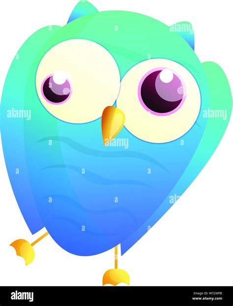 Crazy Blue Owl Icon Cartoon Of Crazy Blue Owl Vector Icon For Web