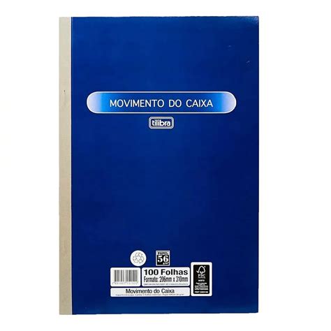 Livro Grande Brochurão Capa Flexível Movimento Do Caixa 100 Folhas Tilibra