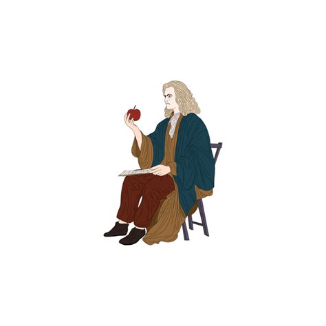 Illustration Of Physics Isaac Newtons Discovery Of Gravity The Apple