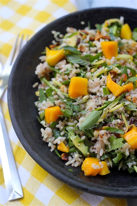 Cold Rice Salad With Mango And Coconut Recipe Saffron Trail