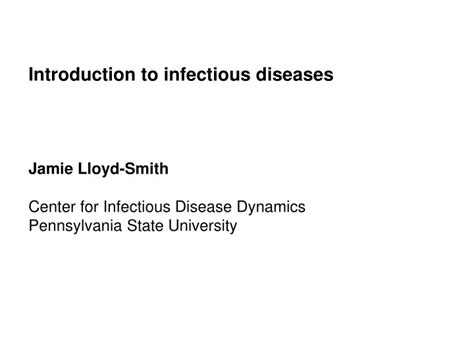 Ppt Introduction To Infectious Diseases Powerpoint Presentation Free