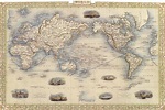 1800 Mapa Mundo en la proyección de Mercator Gibraltar | Etsy
