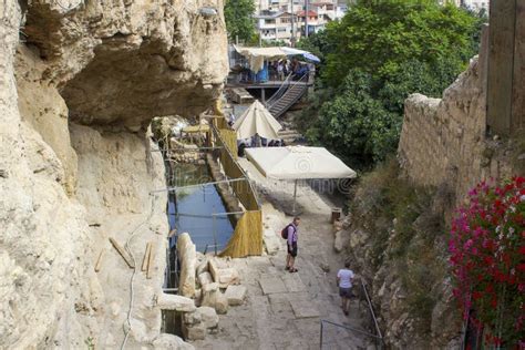 The Recently Discovered Ancient Pool Of Siloam In Jerusalem Close To