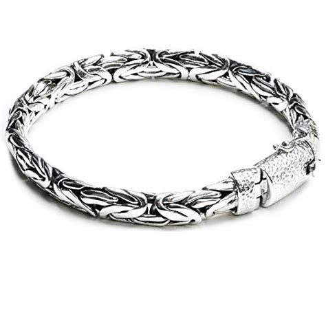 Buy 8 4 Mm Woven Sterling Silver Braided Bali Style Cable Antique Style Byzantine Link Chain
