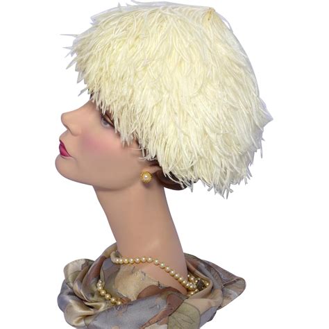 Vintage 1950s Ostrich Feather Cocktail Hat From Myvintageclothesline On