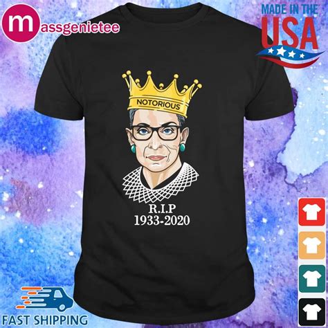 Ruth Bader Ginsburg Crown Notorious Rip 1933 2020 Shirt